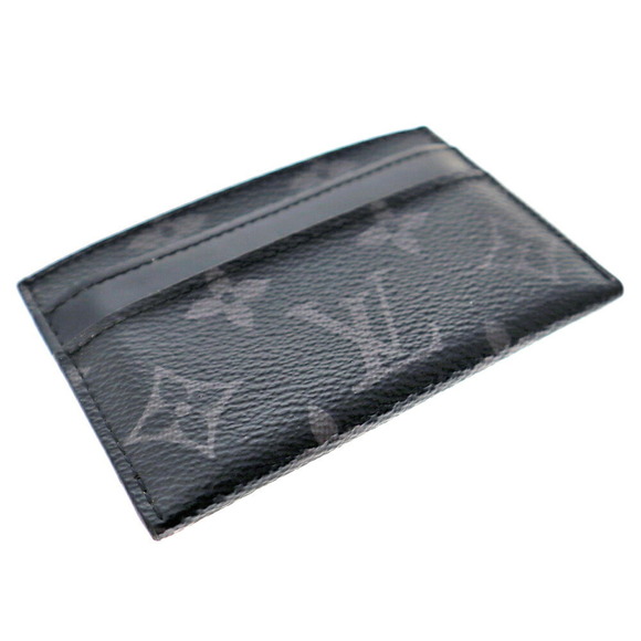 Louis Vuitton Carte Leather Eclipse Black Case Business Porte Double - Picture 1 of 6